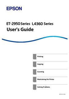 Epson EcoTank ET 2950 series manual. Camera Instructions.